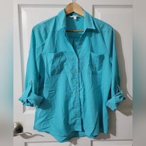 CHARMING CHARLIE Women's Button Up Blouse size Large